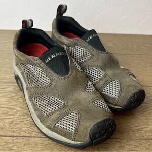 Merrell Jungle Moc Ventilator Gunsmoke Size 5.5 slip on moccasins style used
